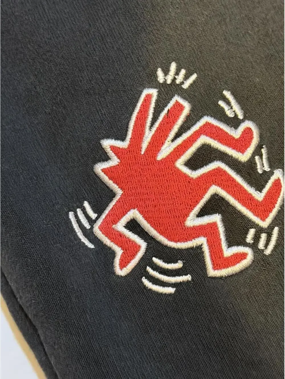 H&M Keith Haring Men's Sweatpants Size Small Black Rare Graphic Joggers Art